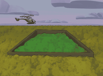 Hélicoptère survolant un 